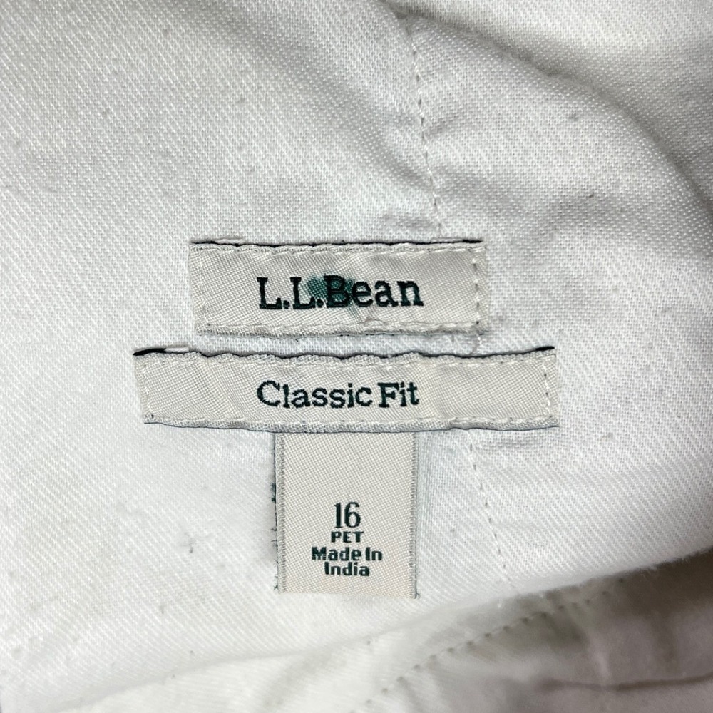 L.L. Bean Twill Cargo Pants Women's 16 Petite Beige Khaki Hiking‎ Outdoor - Picture 7 of 9